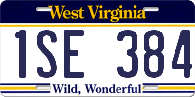 WV license plate 1SE384
