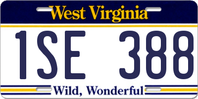 WV license plate 1SE388