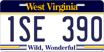 WV license plate 1SE390