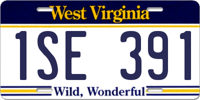 WV license plate 1SE391