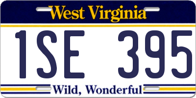 WV license plate 1SE395