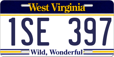 WV license plate 1SE397