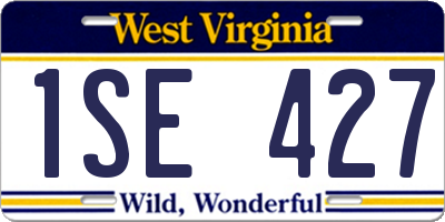 WV license plate 1SE427