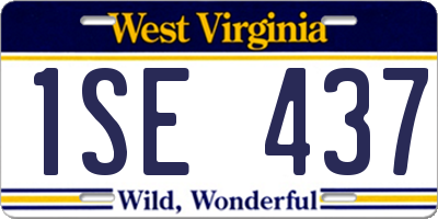 WV license plate 1SE437