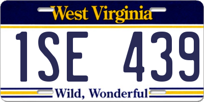 WV license plate 1SE439