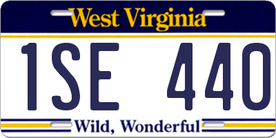WV license plate 1SE440