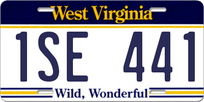 WV license plate 1SE441