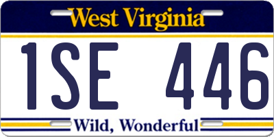 WV license plate 1SE446