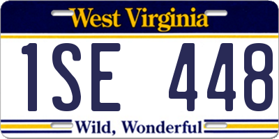 WV license plate 1SE448