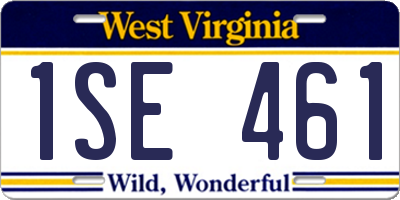 WV license plate 1SE461