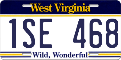 WV license plate 1SE468