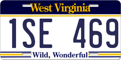 WV license plate 1SE469