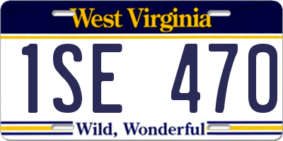 WV license plate 1SE470