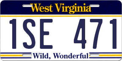 WV license plate 1SE471