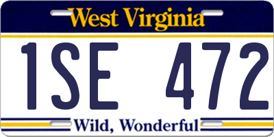 WV license plate 1SE472