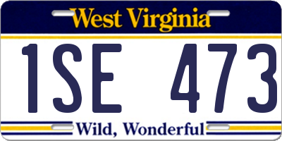 WV license plate 1SE473