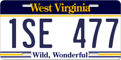 WV license plate 1SE477