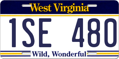 WV license plate 1SE480
