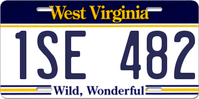 WV license plate 1SE482