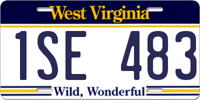 WV license plate 1SE483
