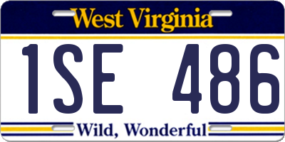 WV license plate 1SE486