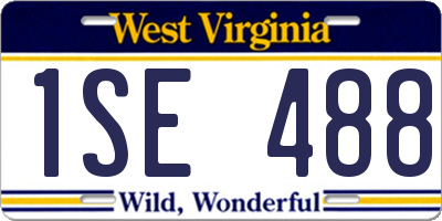 WV license plate 1SE488