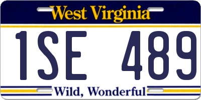 WV license plate 1SE489