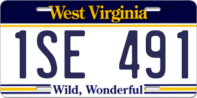 WV license plate 1SE491