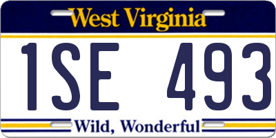 WV license plate 1SE493