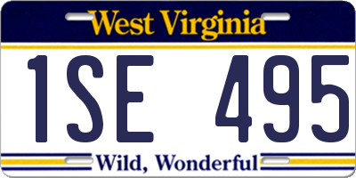 WV license plate 1SE495