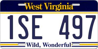 WV license plate 1SE497