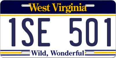 WV license plate 1SE501
