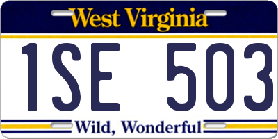 WV license plate 1SE503