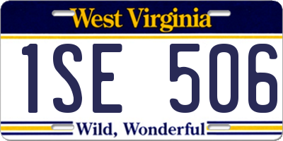 WV license plate 1SE506