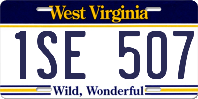 WV license plate 1SE507