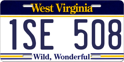 WV license plate 1SE508
