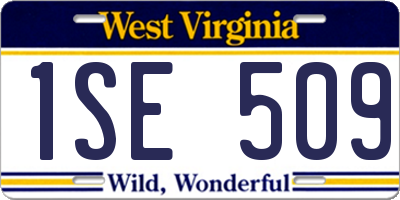 WV license plate 1SE509
