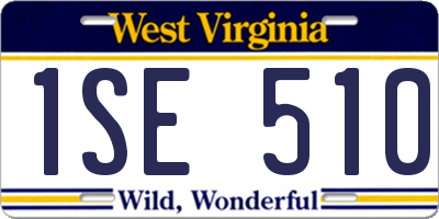 WV license plate 1SE510