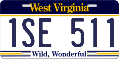 WV license plate 1SE511