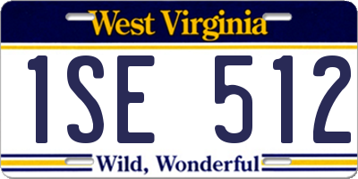 WV license plate 1SE512