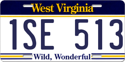 WV license plate 1SE513
