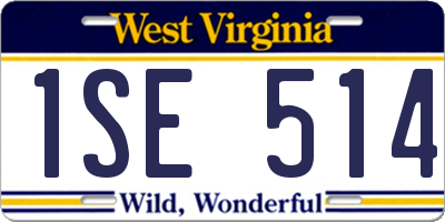 WV license plate 1SE514