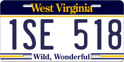 WV license plate 1SE518