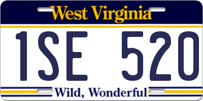WV license plate 1SE520