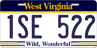 WV license plate 1SE522