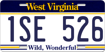 WV license plate 1SE526