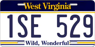 WV license plate 1SE529