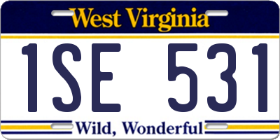 WV license plate 1SE531