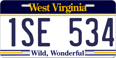 WV license plate 1SE534