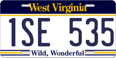 WV license plate 1SE535